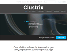 Tablet Screenshot of clustrix.com